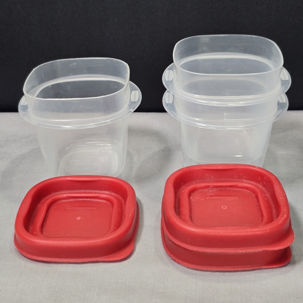 Lot of 3 Rubbermaid Square 4 Oz Storage Containers*Read Discription For Numbers